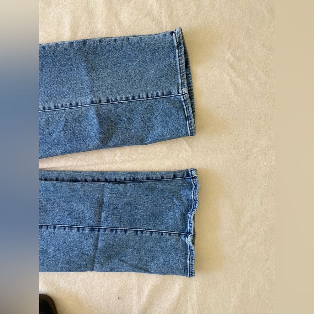 Kut from the Kloth Charlotte High Rise Wide Leg Blue Straight Jeans Women’s 12 - Picture 8 of 14